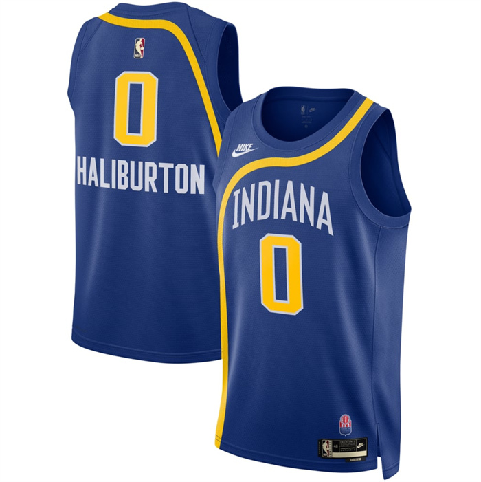 Men's Indiana Pacers #0 Tyrese Haliburton Royal 2026/27 Classic Edition Stitched Basketball Jersey